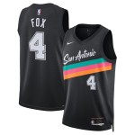 Maillot NBA San Antonio Spurs De Aaron Fox Nike 2025-26 City Edition Noir Swingman - Homme